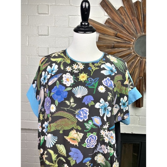 Emma Cook botanical print silk tunic dress - Picture 2 of 9